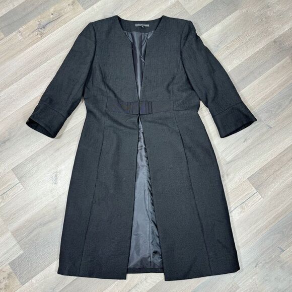 Isabella DeMarco Woven Duster Topper Blazer Jacket Black 10 - Picture 14 of 14